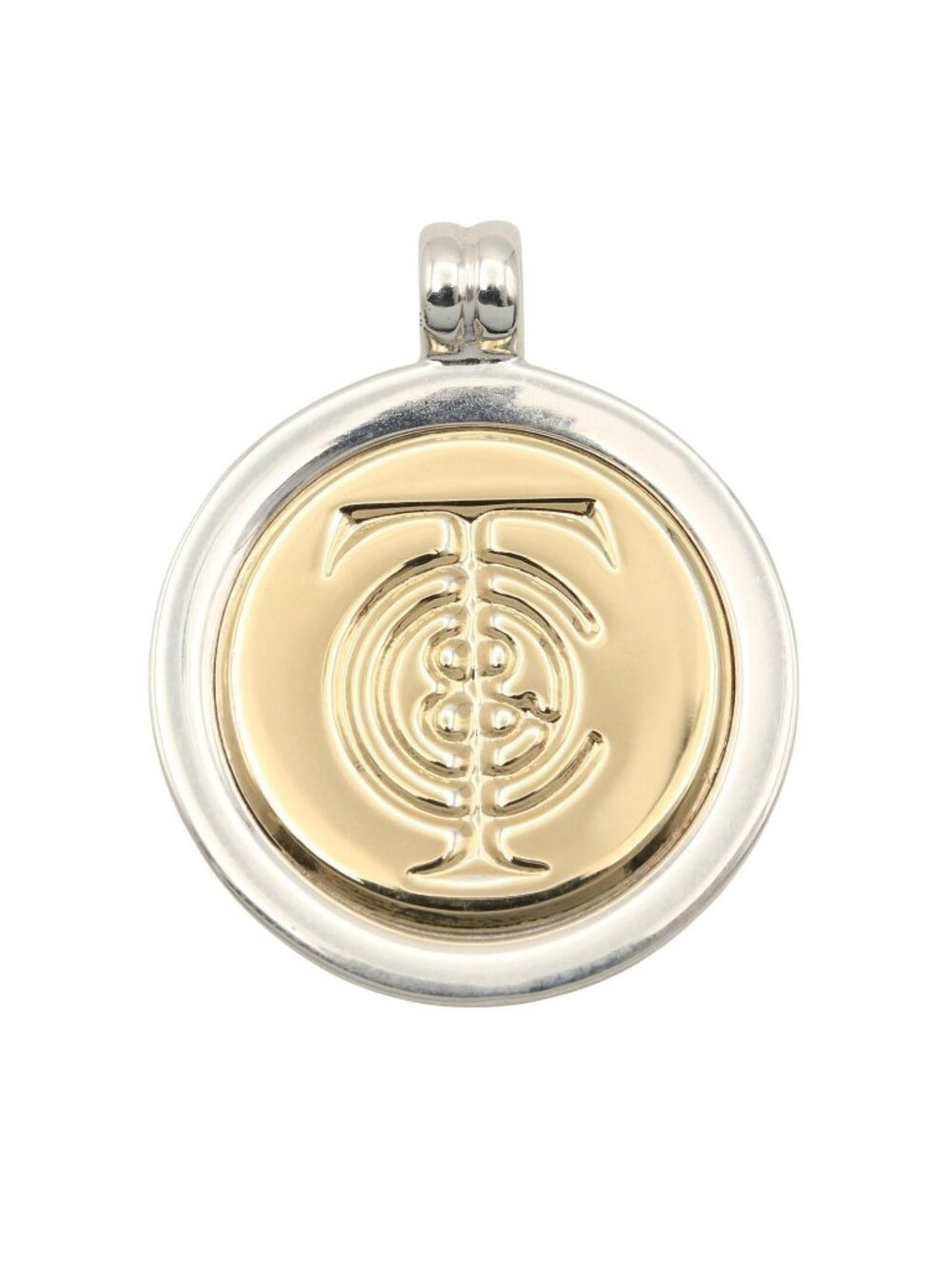 Tiffany & Co Pendant T&c Coin Top Silver